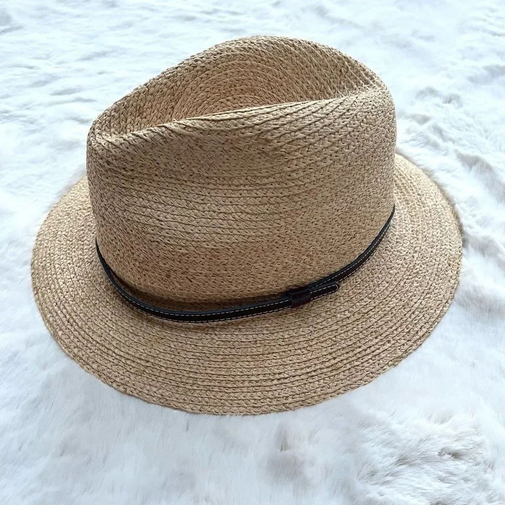 Vintage 90s Raffia Straw Hat Western Ranch Women’s